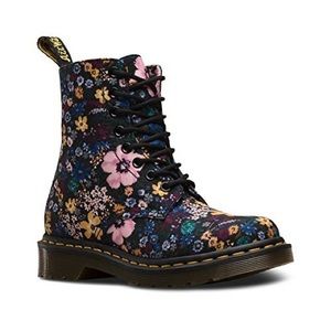 Dr Martens Page combat boot - size 8/39 - floral pattern - great condition